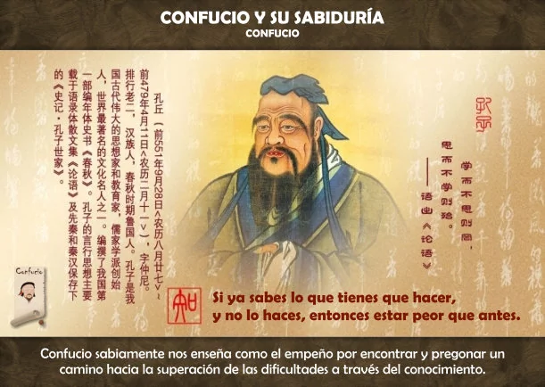 Imagen del escrito de Confucio