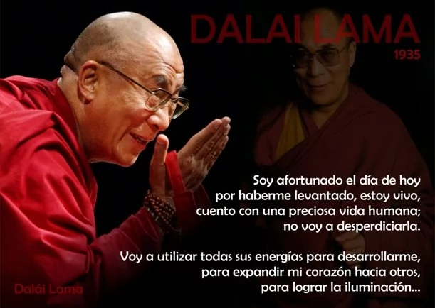 Imagen del escrito de Dalai Lama