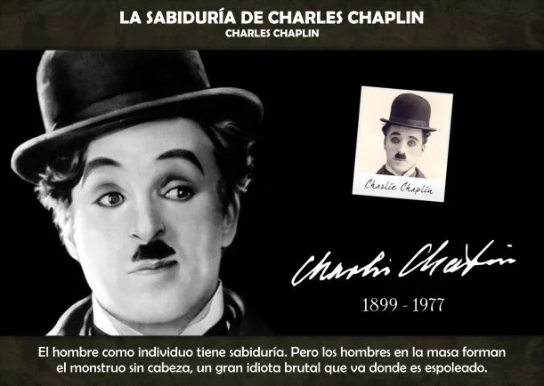 Imagen del escrito de Charles Chaplin