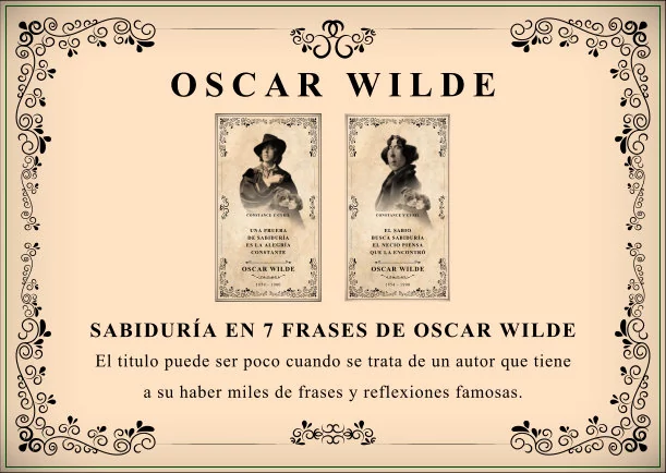 Imagen del escrito de Oscar Wilde