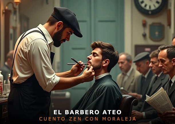 Imagen del cuento: El barbero ateo