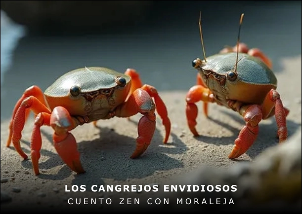 Imagen del cuento: Los cangrejos envidiosos Imagen del cuento: Los cangrejos envidiosos