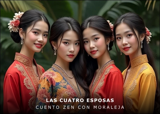 Imagen del cuento: Las cuatro esposas Imagen del cuento: Las cuatro esposas