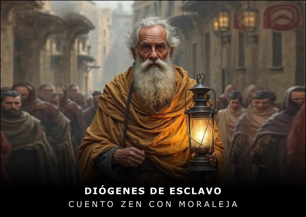 Imagen del cuento: Diógenes de esclavo Imagen del cuento: Diógenes de esclavo