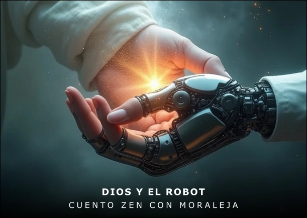 Imagen del cuento: Dios y el Robot Imagen del cuento: Dios y el Robot