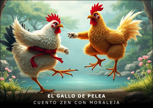 Imagen del cuento: El gallo de pelea Imagen del cuento: El gallo de pelea