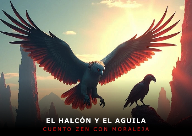 Imagen del cuento: El halcón y el águila