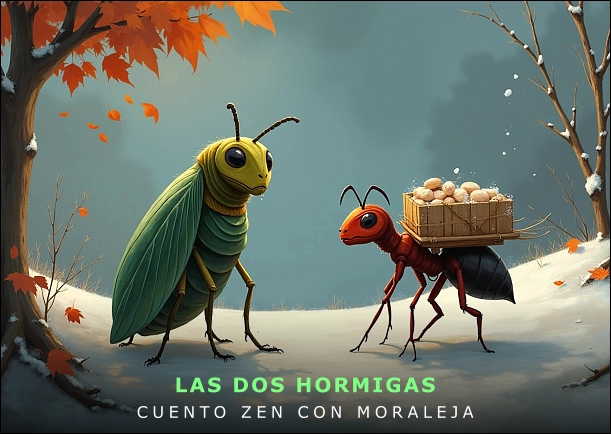 Imagen del cuento: Las dos hormigas