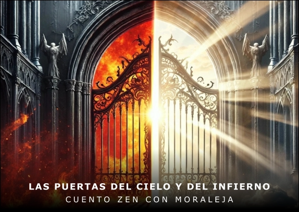 Imagen del cuento: Las puertas del cielo y del infierno Imagen del cuento: Las puertas del cielo y del infierno
