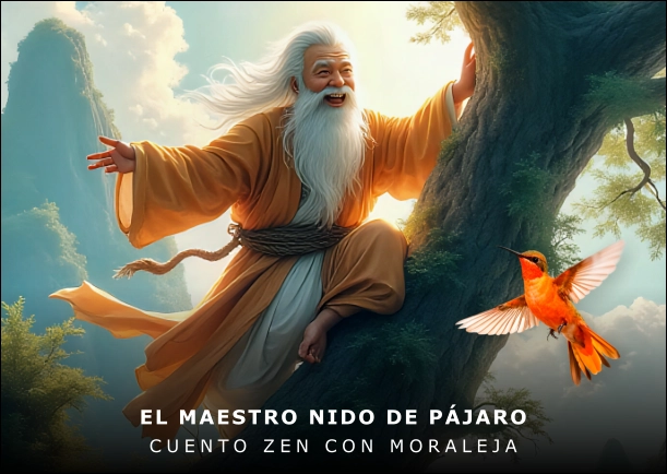 Imagen del cuento: El maestro nido de pájaro Imagen del cuento: El maestro nido de pájaro