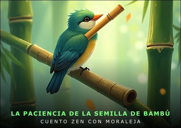 Imagen del cuento: La paciencia de la semilla de bambú