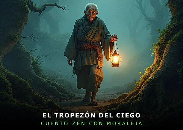 Imagen del cuento: El tropezón del ciego