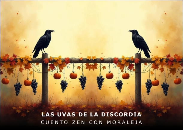 Imagen del cuento: Las uvas de la discordia Imagen del cuento: Las uvas de la discordia