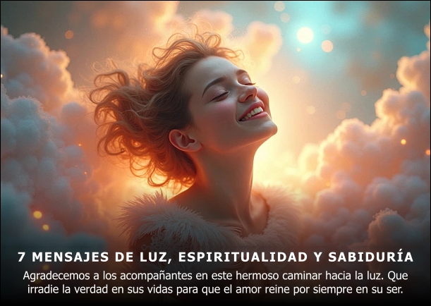 Imagen del escrito; 7 mensajes de luz, espiritualidad y sabiduría, de JEBUNA