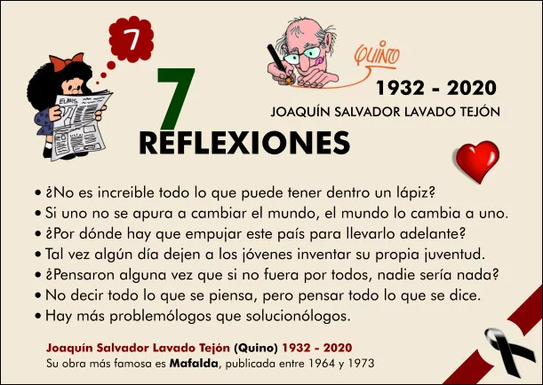 Imagen; 7 Reflexiones famosas de Quino; Quino