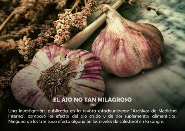 Imagen; El ajo no tan milagroso; Sobre La Salud