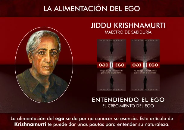 Imagen del escrito; La alimentación del ego, de Jiddu Krishnamurti