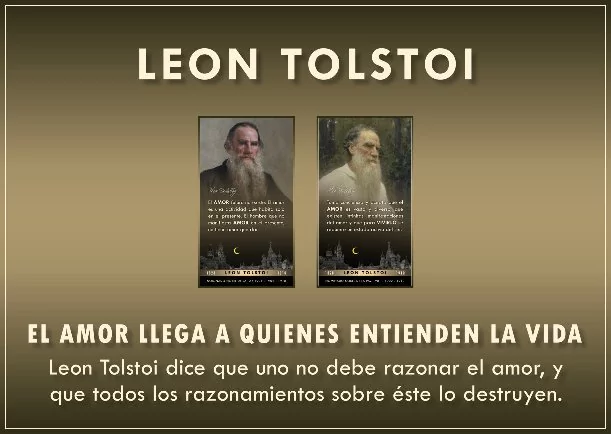 Imagen del escrito; El amor llega a quienes entienden la vida, de Leon Tolstoi
