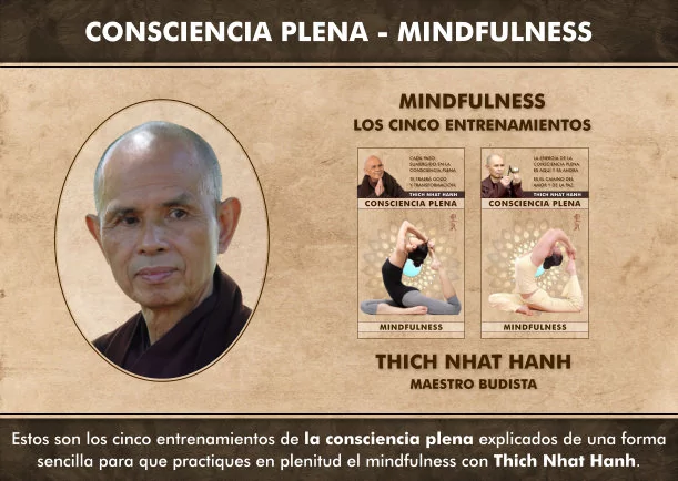 Imagen del escrito; Cinco entrenamientos de consciencia plena, de Thich Nhat Hanh