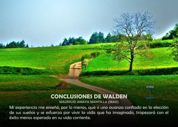 Imagen del escrito; Conclusiones de Walden, de Mauricio Amaya