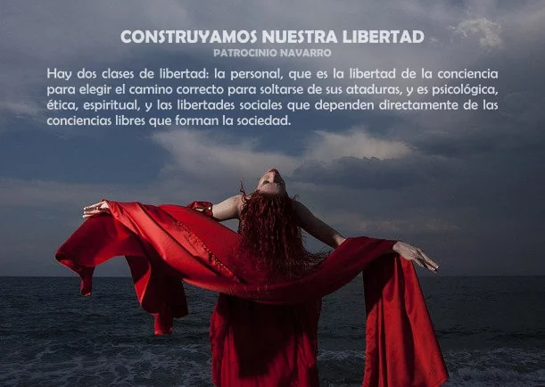 Imagen del escrito; Construyamos nuestra libertad, de Patrocinio Navarro