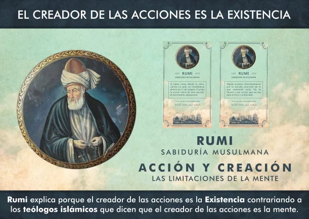 Imagen del escrito; El creador de las acciones es la Existencia, de Rumi