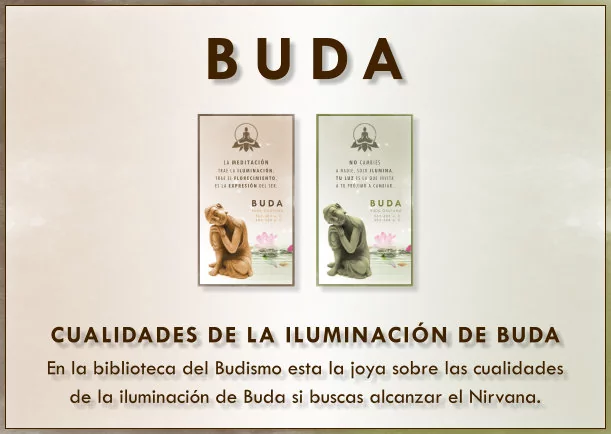 Imagen del escrito; Cuatro cualidades de la iluminación de Buda, de Buda