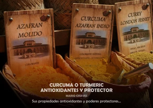 Imagen del escrito; Cúrcuma o turmeric antioxidantes y protector, de Mario Chaves