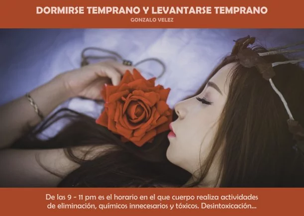 Imagen; Dormirse temprano y levantarse temprano; Gonzalo Velez