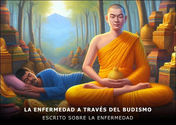 Imagen del escrito; La enfermedad a través del budismo, de Budismo