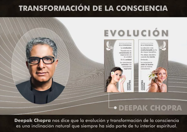 Imagen del escrito; Evolución y transformación de la consciencia, de Deepak Chopra
