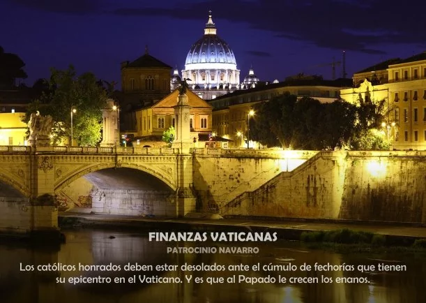 Imagen del escrito; Finanzas vaticanas, de Patrocinio Navarro