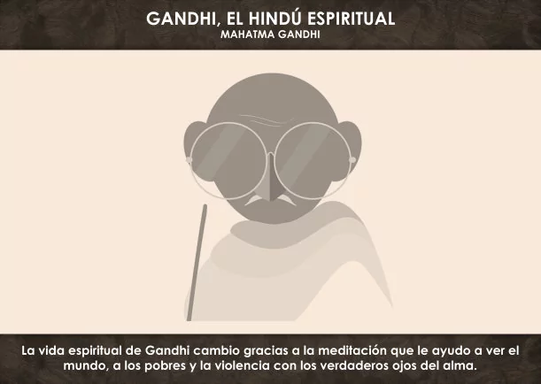 Imagen del escrito; Gandhi, el hindú espiritual, de Hinduismo
