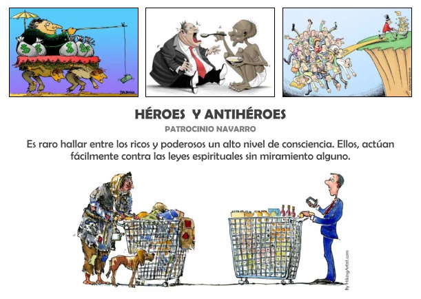Imagen del escrito; Héroes y antihéroes, de Patrocinio Navarro