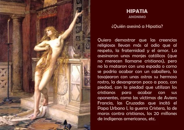 Imagen; Biografía de Hiparía; Hipatia