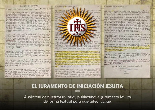 Imagen; El juramento de iniciación jesuita; Jbn Lie