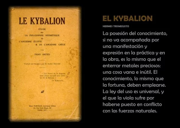 Imagen del escrito; El kybalión, de El Kybalion