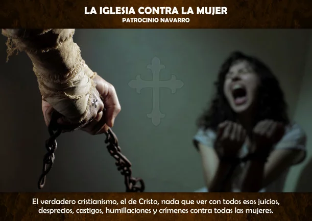 Imagen del escrito; La iglesia contra la mujer, de Patrocinio Navarro
