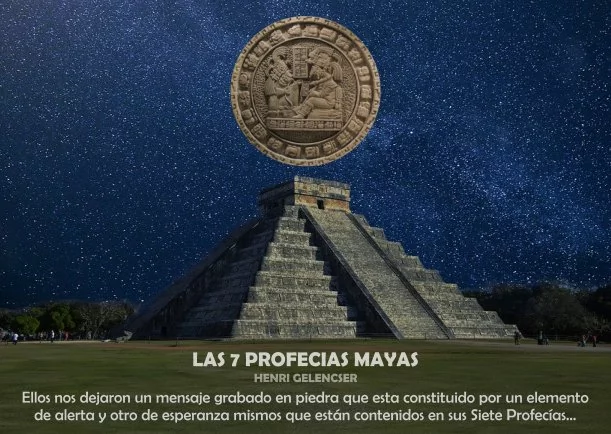 Imagen del escrito; Las 7 profecías mayas, de Henri Gelencser