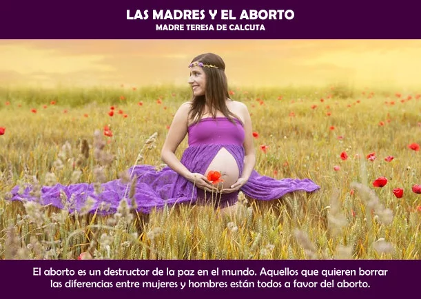 Imagen; Las Madres y el aborto; Teresa De Calcuta