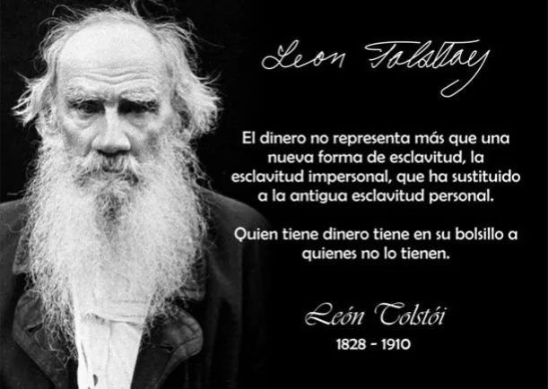 Imagen del escrito de Leon Tolstoi