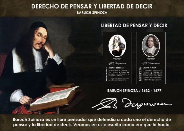 Imagen del escrito; Libertad de pensar y decir lo que se piensa, de Baruch Spinoza