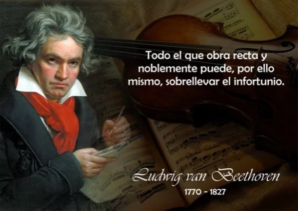 Imagen del escrito; Biografía de Ludwig Van Beethoven, de Akashicos