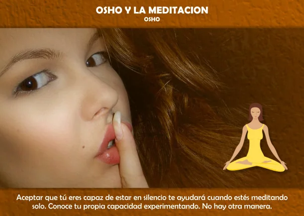 Imagen; Osho y la meditación en el silencio; Osho