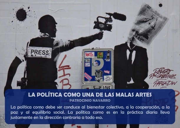 Imagen del escrito; La política como una de las malas artes, de Patrocinio Navarro