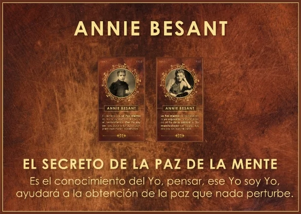 Imagen; El secreto de la paz de la mente; Annie Besant