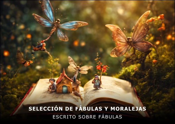 Imagen del escrito; Selección de fábulas y moralejas, de Jbn Lie