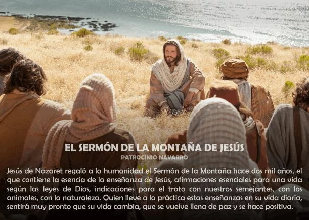 Imagen del escrito; El sermón del monte de Jesús, de Patrocinio Navarro