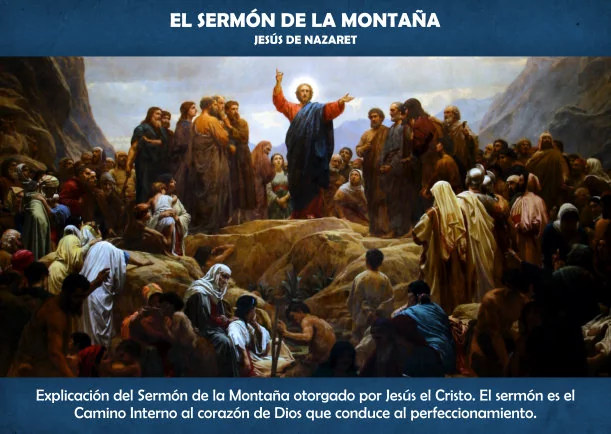 Imagen del escrito; El sermón del monte, de Sobre Jesus