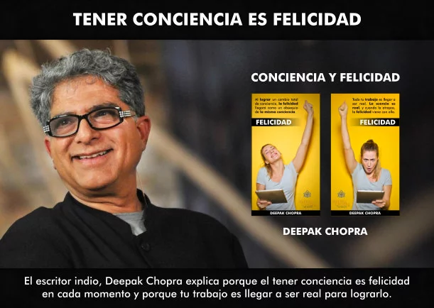 Imagen; Tener conciencia es felicidad en cada momento; Deepak Chopra